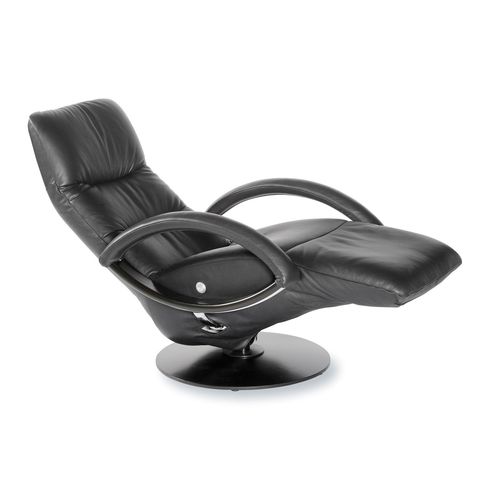 Contemporary relaxing armchair - Haiko - STRÄSSLE Switzerland AG - leather / with footrest / reclining