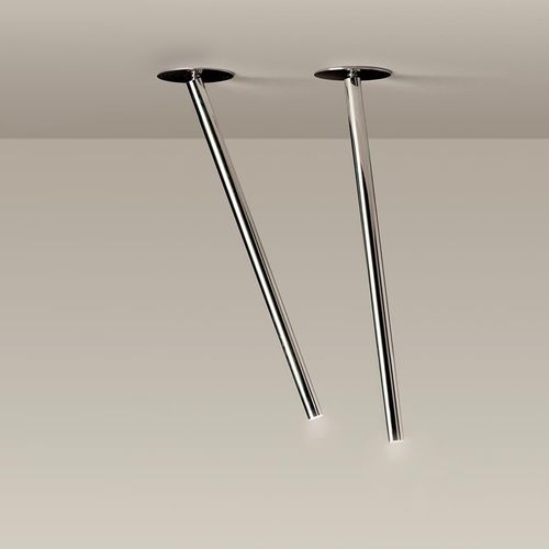 Contemporary ceiling light - CANNA NUDA - NEMO - tubular / sandblasted glass / metal