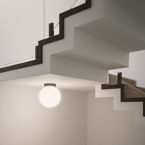 Contemporary ceiling light - ASTEROIDE  - NEMO - spherical / blown glass / chrome
