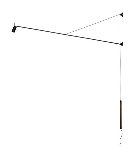 Floor lamp - SWAN - NEMO - floor-standing / aluminum / leather