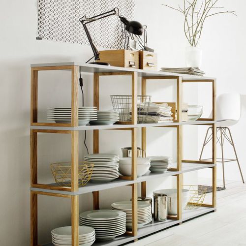 Contemporary shelf - ART : 2333 - Tenzo AB - lacquered wood / oak