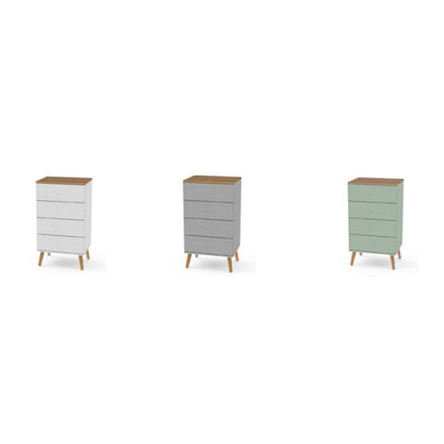 High chest of drawers - DOT : 1654 - Tenzo AB - contemporary / oak / not specified