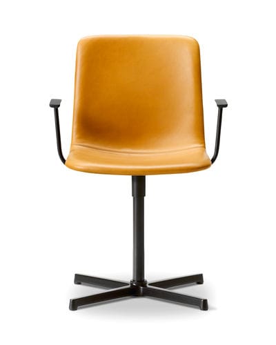 Fabric task chair - PATO  - Fredericia Furniture - polished aluminum / painted steel / polypropylene