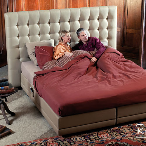 Double bed headboard - CARRERA - Kreamat NV - contemporary / fabric / leather