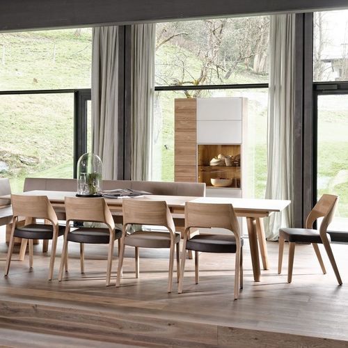Contemporary dining chair - V-Montana  - Voglauer Möbelwerk Gschwandtner & Zwilling GmbH & Co. KG - indoor / fabric / leather