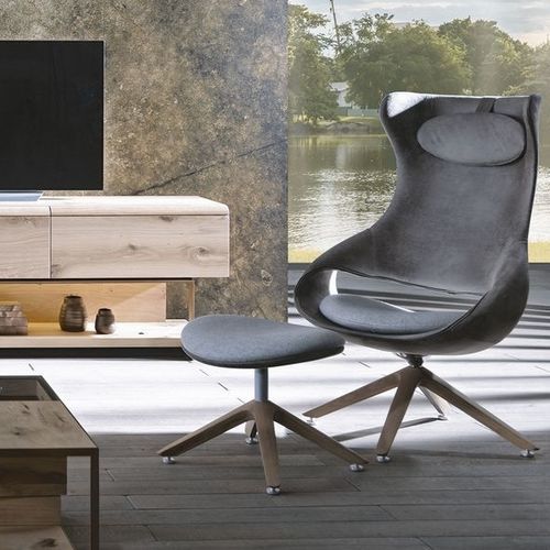 Contemporary footrest - V-Cube - Voglauer Möbelwerk Gschwandtner & Zwilling GmbH & Co. KG - fabric / leather