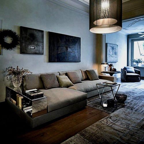 Modular sofa - PLAT - arketipo - contemporary / cotton / with storage compartment