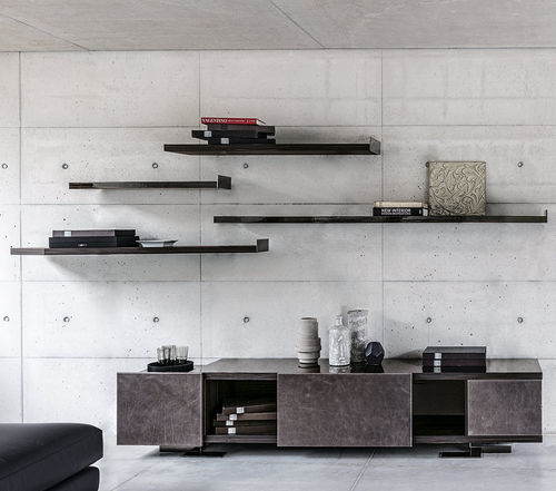 Wall-mounted shelf - ENDOR - arketipo - contemporary / wood veneer / by Mauro Lipparini