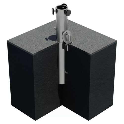 Concrete umbrella ground anchor Europa K CARAVITA stainless steel