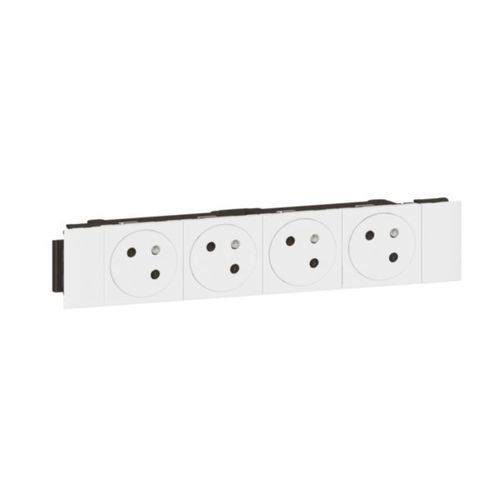 Power socket - SOLUCLIP - LEGRAND - quadruple / wall-mounted / surface-mount