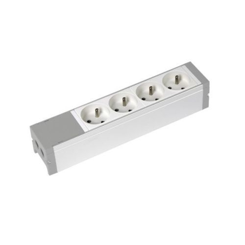 Power socket - 0 734 01 - LEGRAND - quadruple / rail-mounted / commercial