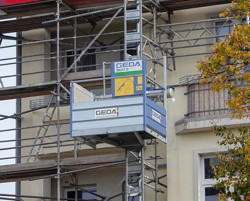 Construction site freight elevator - 500 Z - GEDA GmbH - building
