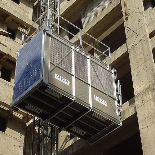 Heavy load freight elevator - SBL 2000 - GEDA GmbH - for construction site / building