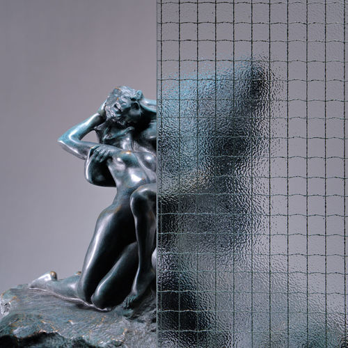 Wired glass panel - 504 - Glasfabrik Lamberts GmbH & Co. KG  - patterned / translucent / for partition wall