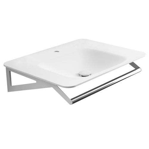 Corian® washbasin - B46CMM16 - PONTE GIULIO - wall-mounted / stone / stainless steel