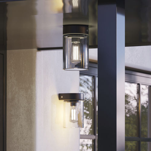 Contemporary ceiling light - TESLA - Royal Botania - round / glass / aluminum