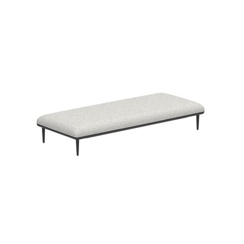 Contemporary upholstered bench - STYLETTO - Royal Botania - fabric / aluminum base / aluminum