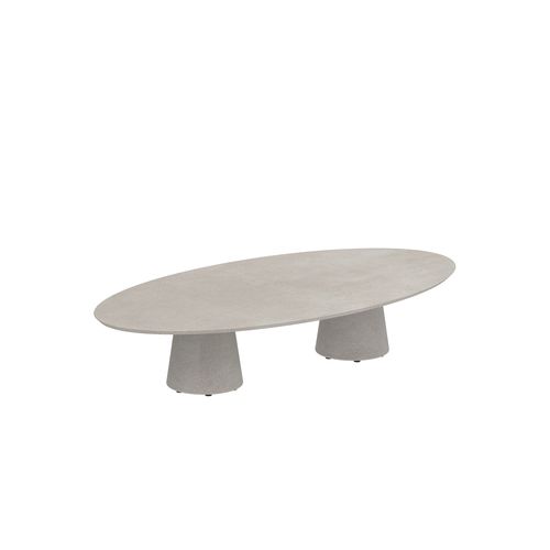 Contemporary table - CONIX - Royal Botania - teak / ceramic / concrete
