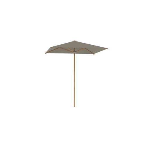 Square parasol - SHADY SLIM - Royal Botania - mast-centered / teak / manual