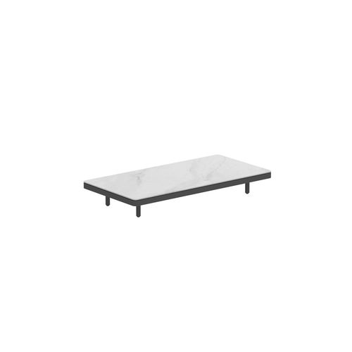 Contemporary side table - ALURA - Royal Botania - ceramic / aluminum base / rectangular