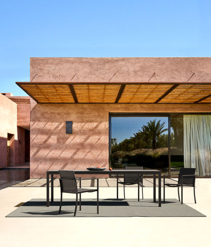 Contemporary dining chair - OZON - Royal Botania - outdoor / Batyline® / stainless steel base