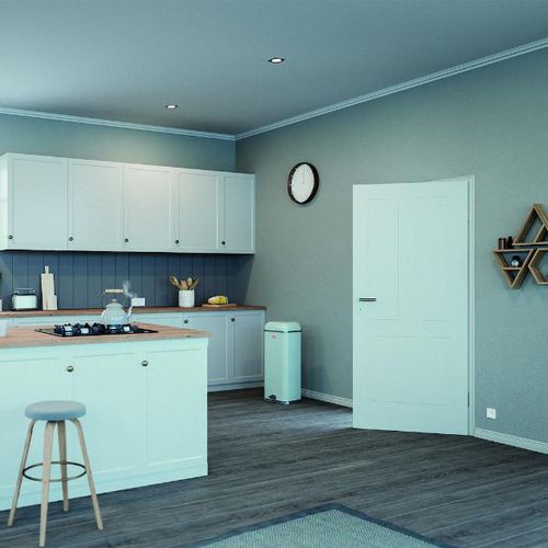 Interior door - COPENHAGEN  - Lebo - wooden / swing / semi-glazed