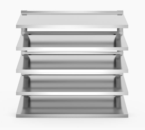 Aluminum ventilation grill - 754HEI - MLL-HAMBURG® - rectangular / square / exterior