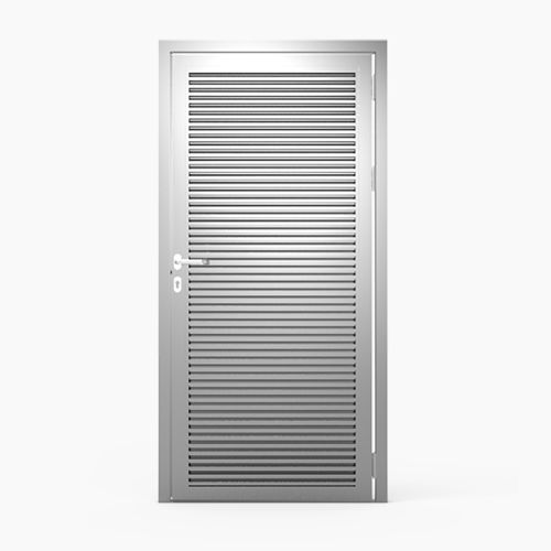 Entry door - SINGLE-PANEL : 622VIP23D - MLL-HAMBURG® - aluminum / swing / without glazing