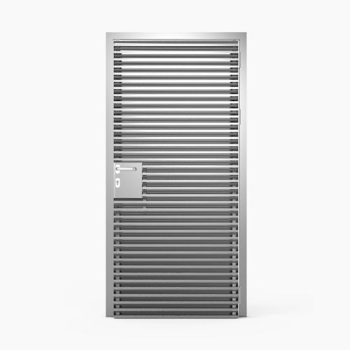 Entry door - SINGLE-PANEL : 624 - MLL-HAMBURG® - aluminum / swing / without glazing
