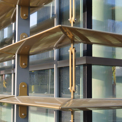 Aluminum solar shading - VB-H-450-ND - MLL-HAMBURG® - for facade / vertical / orientable