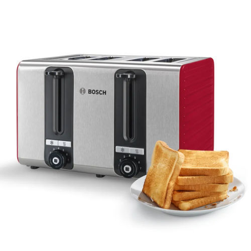 4-slice toaster - TAT7S44GB - BOSCH - red