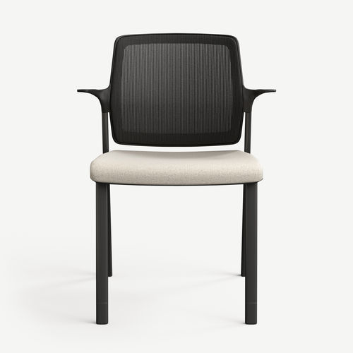 Contemporary visitor chair - EVO - Allsteel - indoor / mesh / high-back