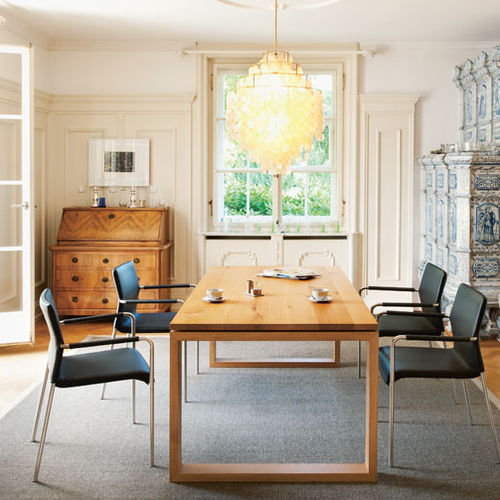 Contemporary table - ANDRA - girsberger - wooden / rectangular / extending