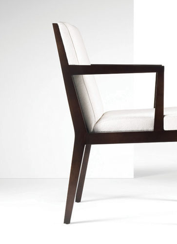 Contemporary visitor chair - AMALFI - Gunlocke - fabric / wooden base / upholstered