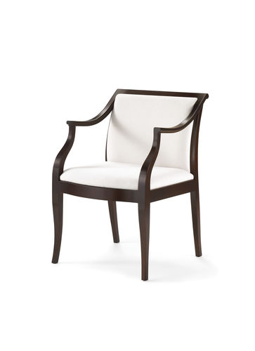 Classic visitor chair - CARVER - Gunlocke - fabric / wooden base / upholstered