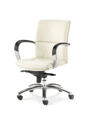 Contemporary office chair - ALTI - Gunlocke - leather / upholstered / on casters