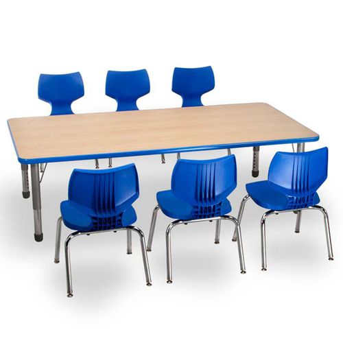 Contemporary work table - HUSKY  - smith system - laminate / rectangular / round