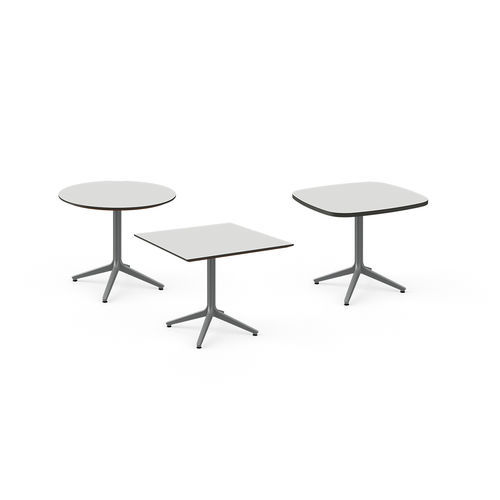 Modern coffee table - TRIBUTAIRE&trade; - KI - laminate / chromed metal base / rectangular