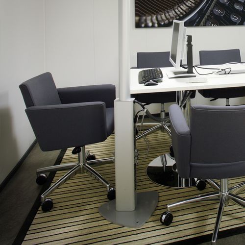 Contemporary office chair - METRO - ISKU - fabric / leather / upholstered