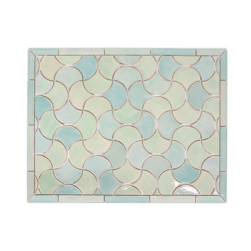 Kitchen mosaic tile - STOVE SPLASH - MEDIUM MOROCCAN FISH SCALES - Mercury Mosaics - wall / ceramic / other shapes