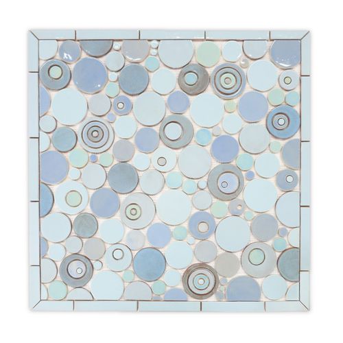 Kitchen mosaic tile - STOVE SPLASH - BUBBLES - Mercury Mosaics - wall / ceramic / round