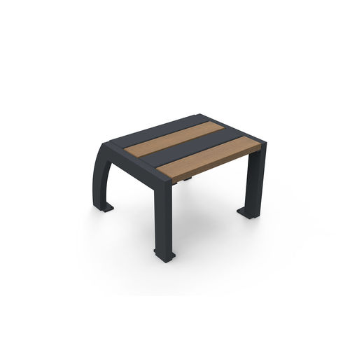 Contemporary stool - MEZZO - GUYON - wooden / metal / wooden base