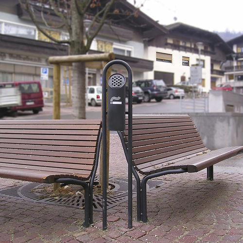 Wall-mounted ashtray - GUYON - pedestal / metal / for outdoor use