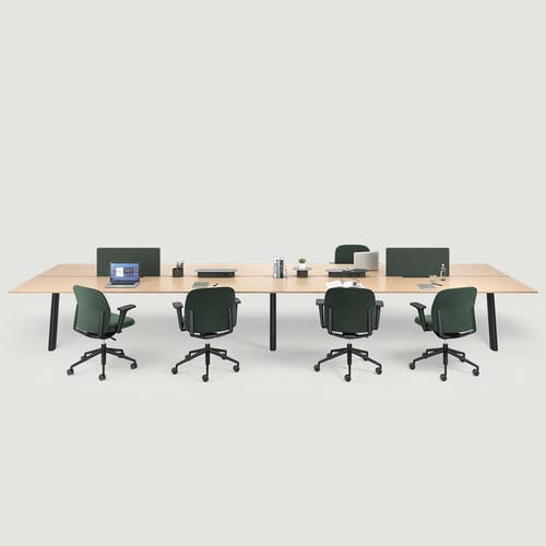 Workstation desk - PFLEX - ICF - free-standing / 2 person / 2-4 person