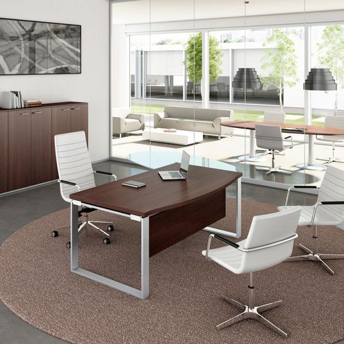 Executive desk - X-TIME WORK   - Quadrifoglio Sistemi d'Arredo - contemporary / glass / melamine