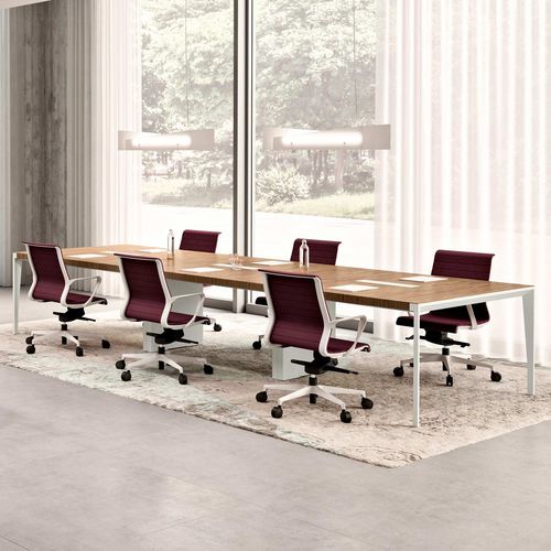 Contemporary boardroom table - X9   - Quadrifoglio Sistemi d'Arredo - wooden / metal / leather