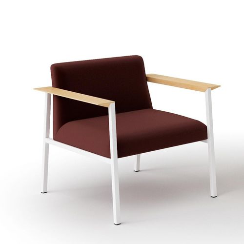 Scandinavian design armchair - ADO   - Quadrifoglio Sistemi d'Arredo - fabric / wooden / upholstered