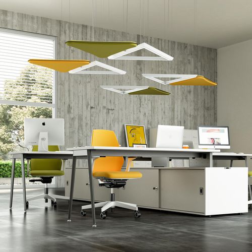 Hanging acoustic baffle - LIGHTSOUND   - Quadrifoglio Sistemi d'Arredo - decorative