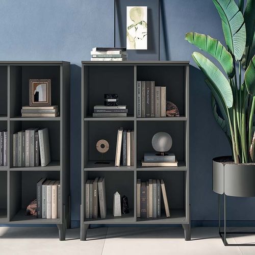 Free-standing bookcase - ZEFIRO - Quadrifoglio Sistemi d'Arredo - minimalist design / for school / for library