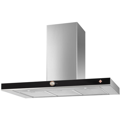 Wall-mounted range hood - DHB7952X - DE DIETRICH ELECTROMENAGER - with built-in lighting